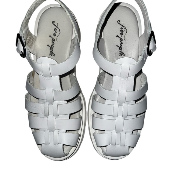Free People Delaney Sandal In White Sz 7 - Picture 2 of 12